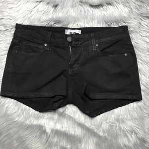 {PAIGE} Black Denim Jean Shorts